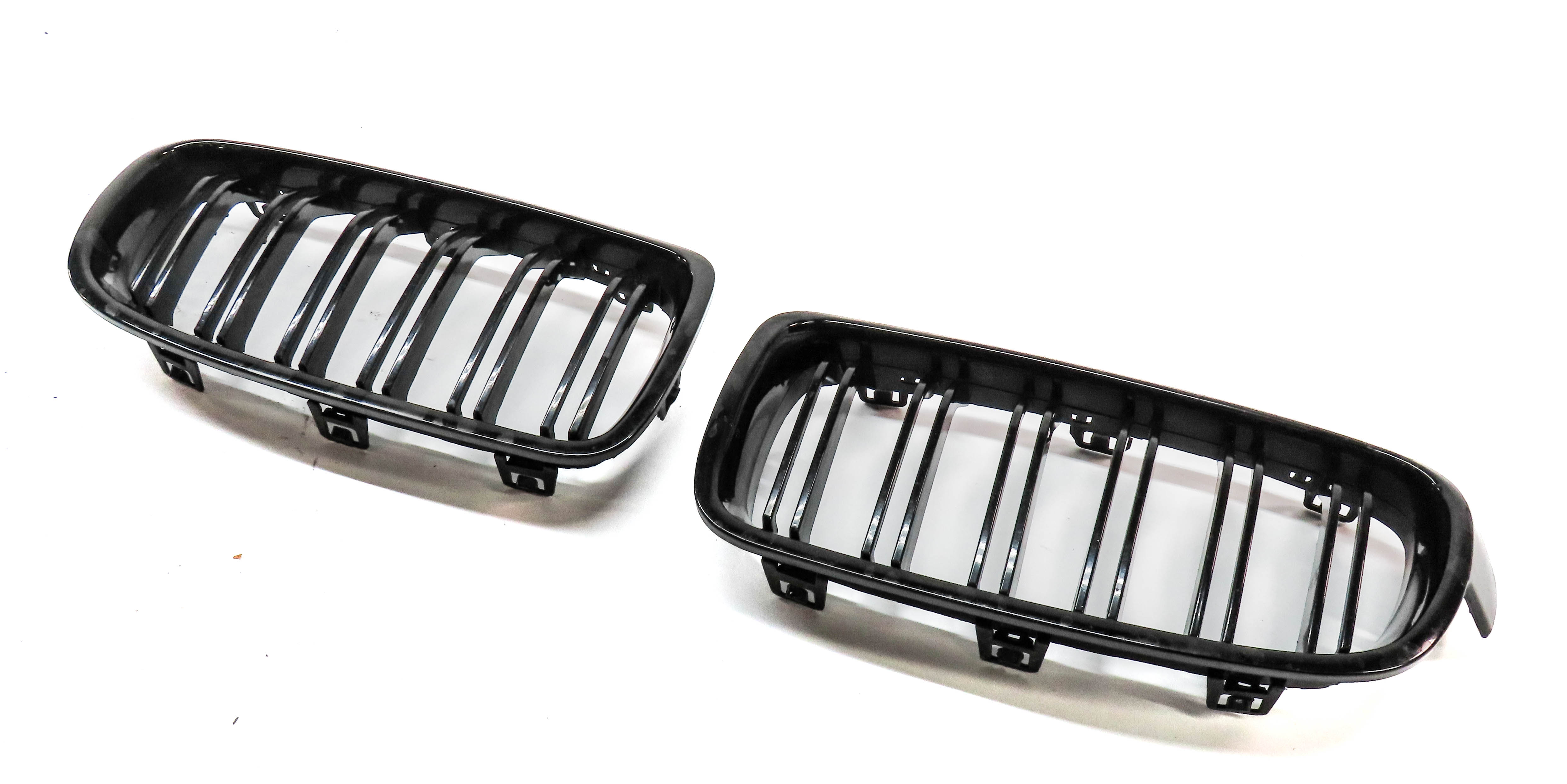 12-18 BMW 3-SERIES (F30) FRONT LEFT & RIGHT HOOD VENT GRILLE SET-2 (BLACK) — exact item pictured